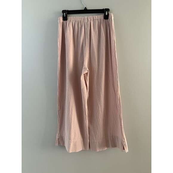 Oh My Gauze! Pants Sz 1 S/ M Dusty Rose Wide Leg Lagenlook Cotton Coastal Beach - Picture 3 of 16